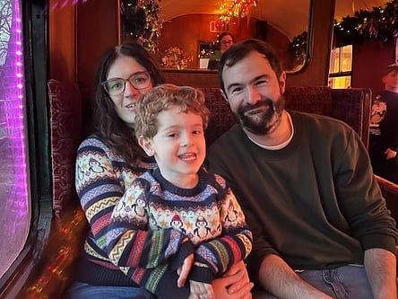 My family on a steam train.