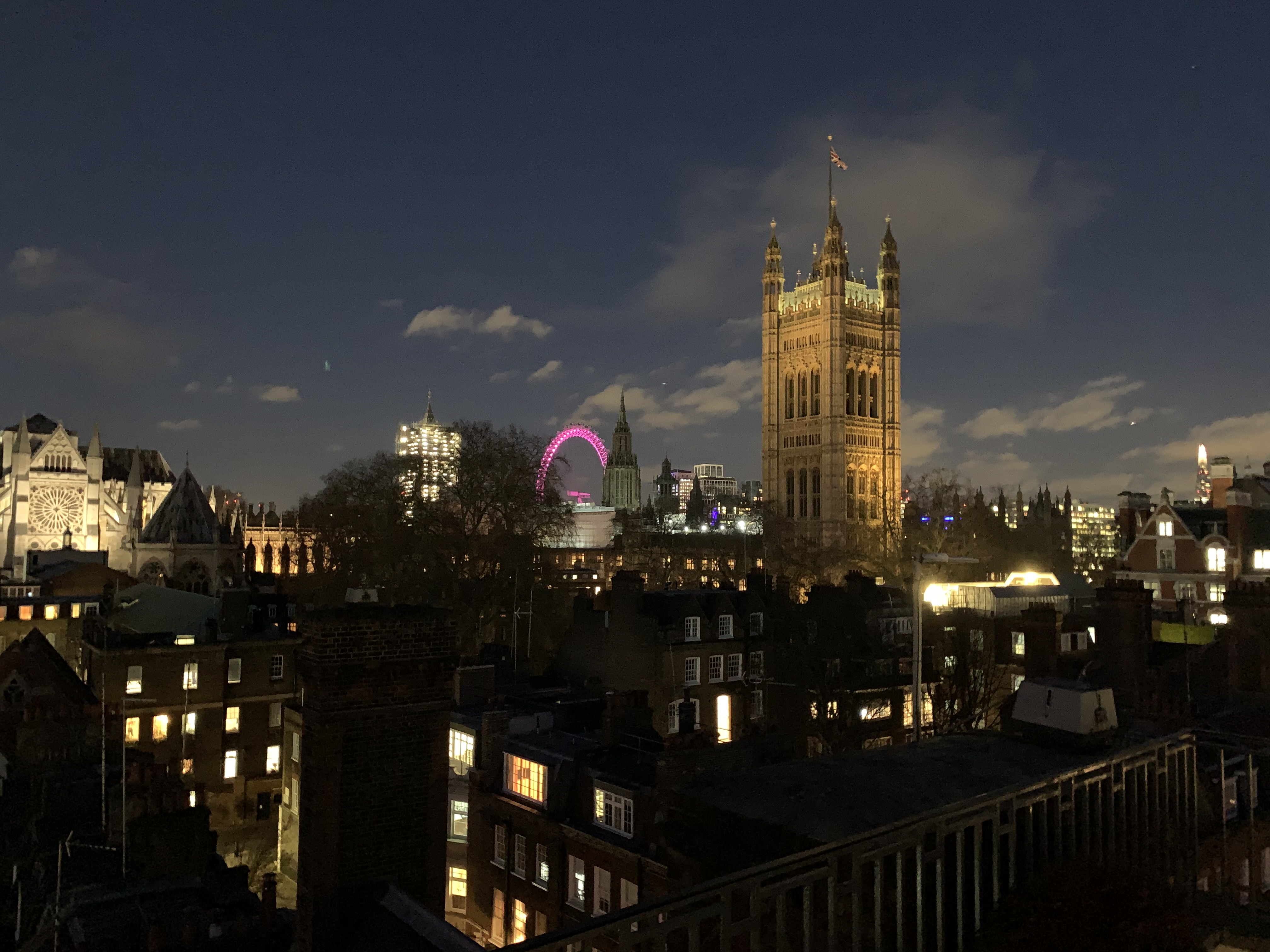 The view over London from our airbnb during NDC London